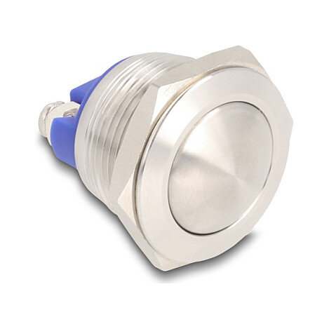 Drucktaster zum Einbau 19 mm 2 x Schraubklemme Taster gewölbt