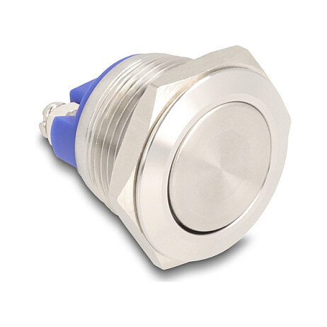 Drucktaster zum Einbau 19 mm 2 x Schraubklemme Taster flach