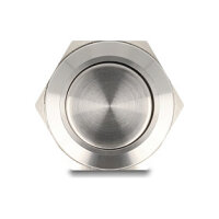 Drucktaster zum Einbau 19 mm 2 x Schraubklemme Taster flach
