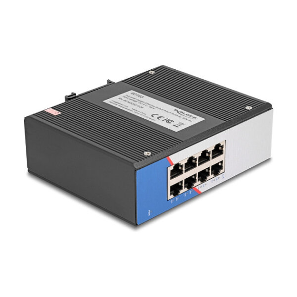 Industrie Gigabit Ethernet Switch 8 Port RJ45 für Hutschiene