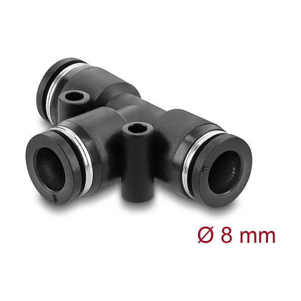 Pneumatik Steckverbinder 8 mm mit zwei Befestigungslöchern T-Form
