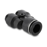 Pneumatik Steckverbinder 2 x 8 mm zu 1 x 12 mm mit Befestigungsloch Y-Form