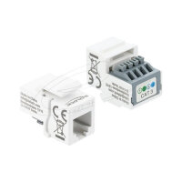 Keystone Modul RJ11 Buchse zu Terminalblock 4 Pin weiß