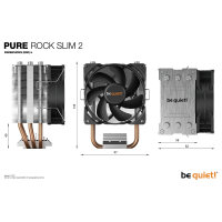 K Cooler Multi be quiet! Pure Rock Slim 2 | FMx,AM3/4/5,115x  1200,1700 TDP 120W