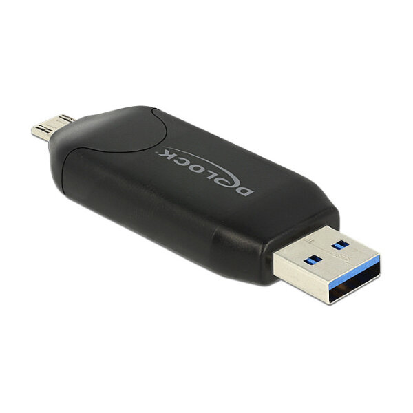 Delock Card Reader Micro USB OTG / USB 5 Gbps Typ-A für SD / MMC + Micro SD