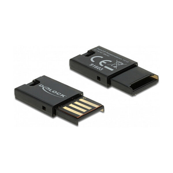 Delock USB 2.0 Card Reader für Micro SD Speicherkarten