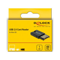 Delock USB 2.0 Card Reader für Micro SD Speicherkarten