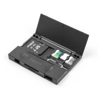 Delock Card Reader USB 5 Gbps USB Type-C™ / Typ-A für SD und Micro SD Speicherkarten mit praktischem Speicherkarten Etui - schwarz