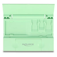 Delock Card Reader USB 5 Gbps USB Type-C™ / Typ-A für SD und Micro SD Speicherkarten mit praktischem Speicherkarten Etui - mint
