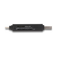 Delock Card Reader SuperSpeed USB 5 Gbps USB Type-C™ / Typ-A für SD und Micro SD Speicherkarten