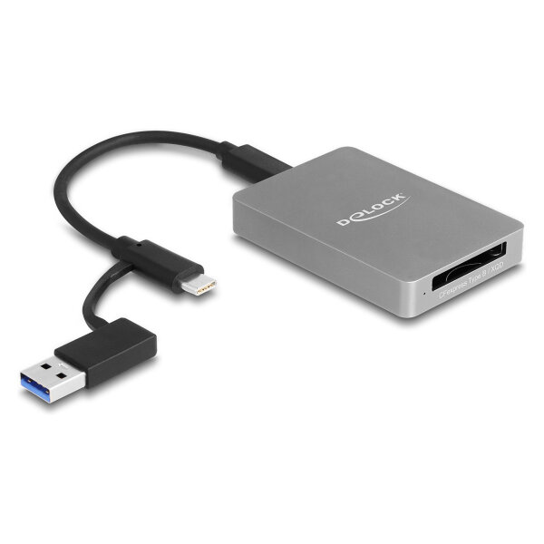 Delock USB Type-C™ Card Reader im Aluminium Gehäuse für CFexpress oder XQD Speicherkarten