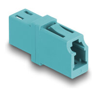 Delock LWL Kupplung LC Simplex Buchse zu LC Simplex Buchse OM3 aqua