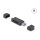 Delock Card Reader USB 5 Gbps USB Type-C™ / Typ-A für SD und Micro SD Speicherkarten schwarz