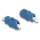 Delock LWL Kupplung LC Simplex Buchse zu LC Simplex Buchse UPC blau