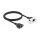 Delock Netzwerk Verlängerungskabel für Easy 45 Modul S/FTP RJ45 Buchse zu RJ45 Buchse Cat.6A 1 m schwarz / weiß