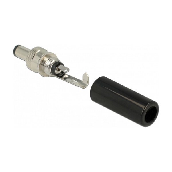 Delock Steckverbinder DC 5,5 x 2,5 mm mit Länge 9,5 mm Hohlstecker Lötversion