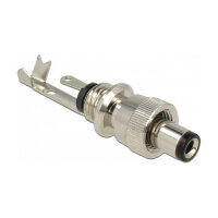 Delock Steckverbinder DC 5,5 x 2,5 mm mit Länge 9,5...