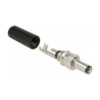 Delock Steckverbinder DC 5,5 x 2,5 mm mit Länge 12,0 mm Hohlstecker Lötversion