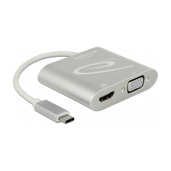 Delock USB Type-C™ Splitter (DP Alt Mode) > 1 x HDMI + 1 x VGA out