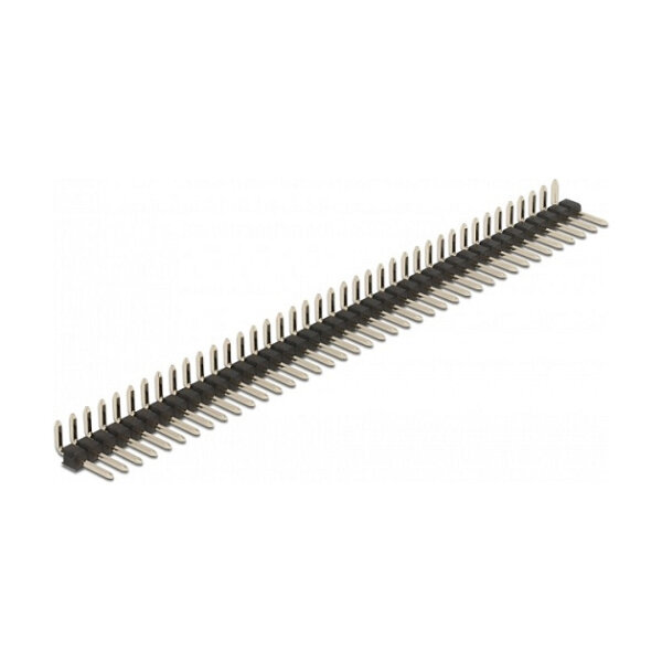 Delock Stiftleiste 40 Pin, Rastermaß 2,54 mm, 1-reihig, gewinkelt, 5 Stück
