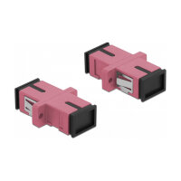 Delock LWL Kupplung SC Simplex Buchse zu SC Simplex Buchse Multimode 4 Stück violett