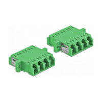 Delock LWL Kupplung LC Quad Buchse zu LC Quad Buchse Singlemode 2 Stück grün