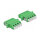 Delock LWL Kupplung LC Quad Buchse zu LC Quad Buchse Singlemode 2 Stück grün