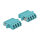 Delock LWL Kupplung LC Quad Buchse zu LC Quad Buchse Multimode 2 Stück hellblau