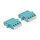 Delock LWL Kupplung LC Quad Buchse zu LC Quad Buchse Multimode 2 Stück hellblau