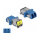 Delock LWL Kupplung mit Laserschutzklappe LC Duplex Buchse zu LC Duplex Buchse Singlemode blau