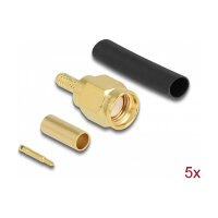 Delock SMA Stecker zum Crimpen RG-174 / RG-316 mit...