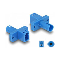 Delock LWL Hybrid Kupplung LC Simplex Buchse zu ST Simplex Buchse blau