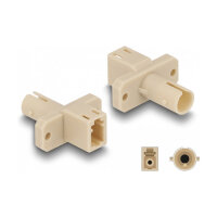 Delock LWL Hybrid Kupplung LC Simplex Buchse zu ST Simplex Buchse beige