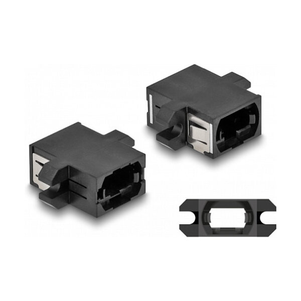 Delock LWL Kupplung MPO Buchse zu MPO Buchse schwarz