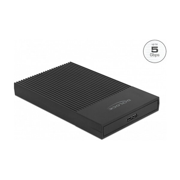 Delock Externes Gehäuse für 2.5? SATA HDD / SSD mit SuperSpeed USB Typ Micro-B Buchse - werkzeugfrei