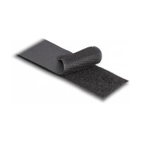 Delock Strapazierfähiges Klettband mit Haft- und Flauschband L 25 m x B 50 mm schwarz