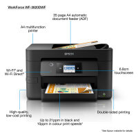 T Epson WorkForce Pro WF-3820DWF Tintenstrahldrucker 4in1 A4 LAN WLAN WiFi ADF