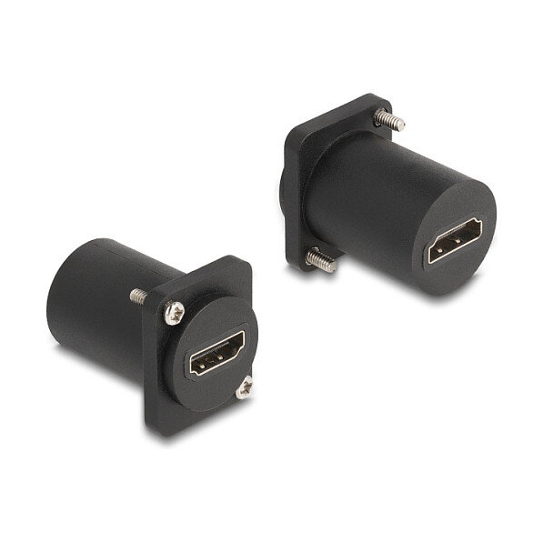 Delock D-Typ Modul HDMI 8K 60Hz Buchse zu Buchse mit Schrauben schwarz