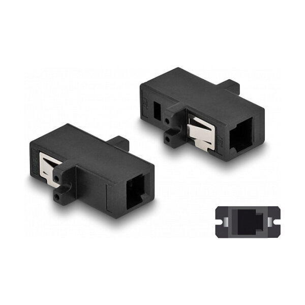 Delock LWL Kupplung MTRJ Buchse zu MTRJ Buchse schwarz