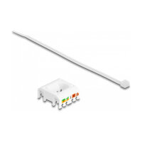 Delock Keystone Modul RJ45 Buchse zu LSA Cat.6A werkzeugfrei mit roter Staubschutzkappe