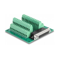 Delock D-Sub HD 44 Pin Buchse zu Terminalblock für Hutschiene