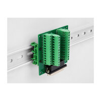 Delock D-Sub HD 44 Pin Buchse zu Terminalblock für Hutschiene