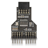 Delock USB 2.0 Hub 9 Pin Pfostenbuchse zu 2 x 9 Pin Pfostenstecker