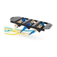 Delock LWL Halterung für Bodentank 18 Port für SC Simplex / LC Duplex Kupplungen schwarz