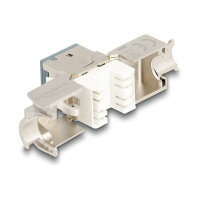 Delock Keystone Modul RJ45 Buchse zu LSA Cat.6A werkzeugfrei grau Set 10 Stück