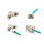 Delock Keystone Modul RJ45 Buchse zu LSA Cat.6A werkzeugfrei grau Set 10 Stück