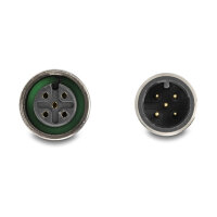 Delock D-Sub 9 Stecker und Buchse zu M12 Stecker und Buchse A-kodiert 5 pin CAN Bus Verteiler 35° orange