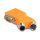 Delock D-Sub 9 Stecker und Buchse zu M12 Stecker und Buchse A-kodiert 5 pin CAN Bus Verteiler 35° orange