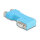 Delock D-Sub 9 Stecker und Buchse zu M12 Stecker und Buchse A-kodiert 5 pin CAN Bus Verteiler 90° blau