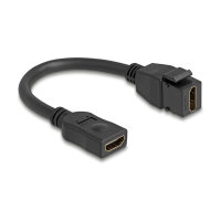 Delock Keystone Modul Kabel HDMI Buchse zu Buchse 8K 60 Hz 20 cm schwarz